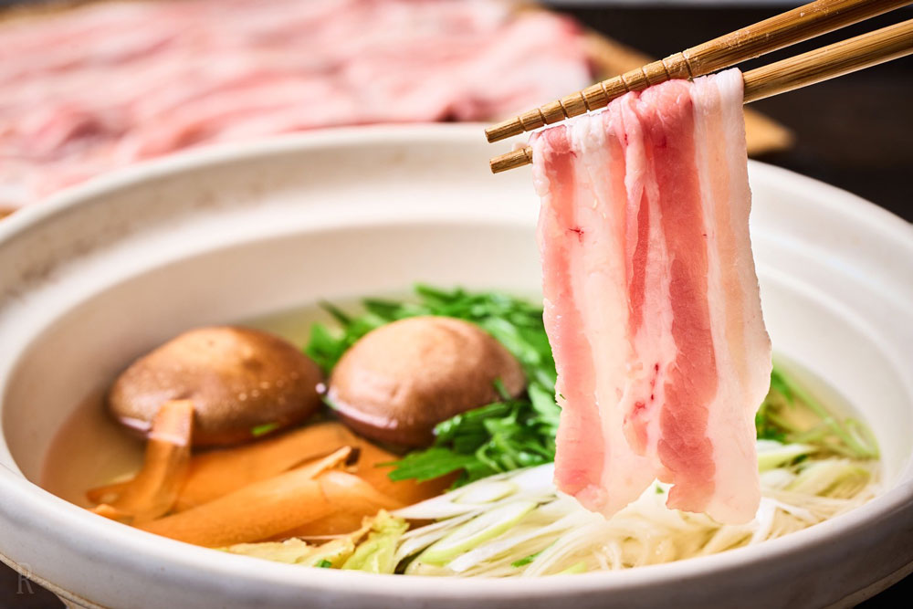 三重・熊野のグランピング施設オフリークのバリューBBQのしゃぶしゃぶ