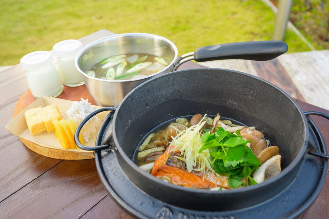 三重・熊野のグランピング施設オフリークの和朝食